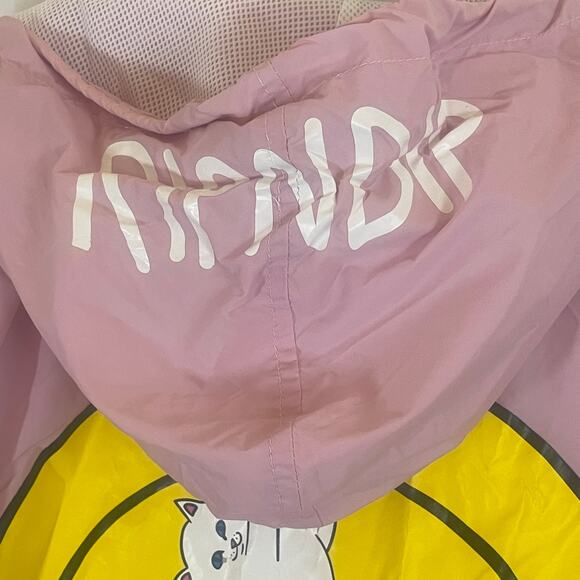 RIPNDIP Pullover Windbreaker Hooded Jacket - Men Size M - Pink - Picture 5 of 6